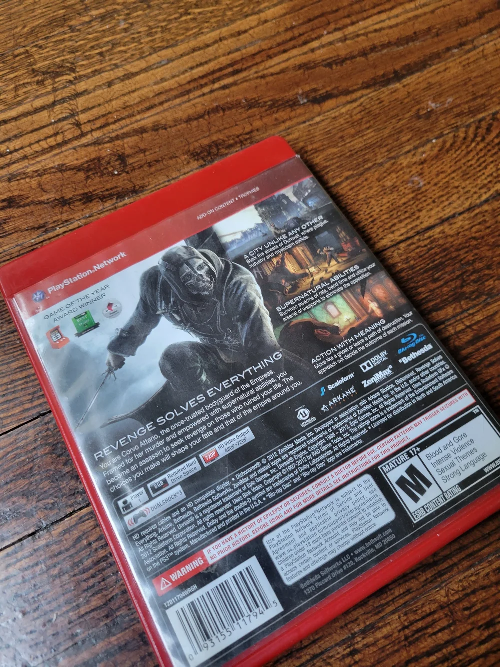 Dishonored - Greatest Hits (Sony PlayStation 3 PS3, 2012) Game Of The Year